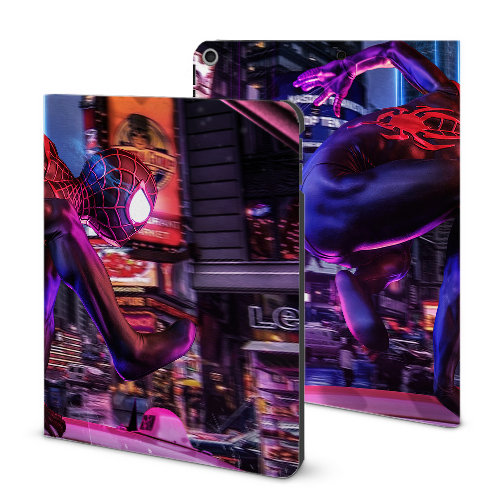 （画像用） Spider Man スパイダーマン IPad ケース ブック型 PUレザー TPU 耐衝撃 軽量 薄型 ペン収納なし 全面保護 IPad 各モデル対応